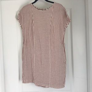 Madewell Daphne Stripe Linen Mini Dress-NEW
